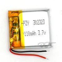 5pcs lithium polymer battery 302323 3 7v 110mah rechargeable liion cell li po for dvd pad pda mp5 gps powerbank digital product