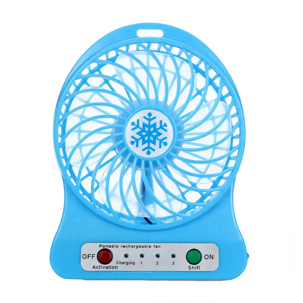

Portable Rechargeable Led Light Fan Air Cooler Mini Desk Usb Fan Third Wind Usb Fans 18650 Battery Fan (not Include Battery)#dp4