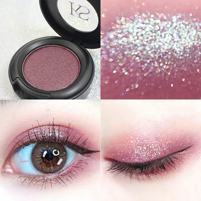 6 видов одноцветных алмазных блестящих теней для век матовые мерцающие