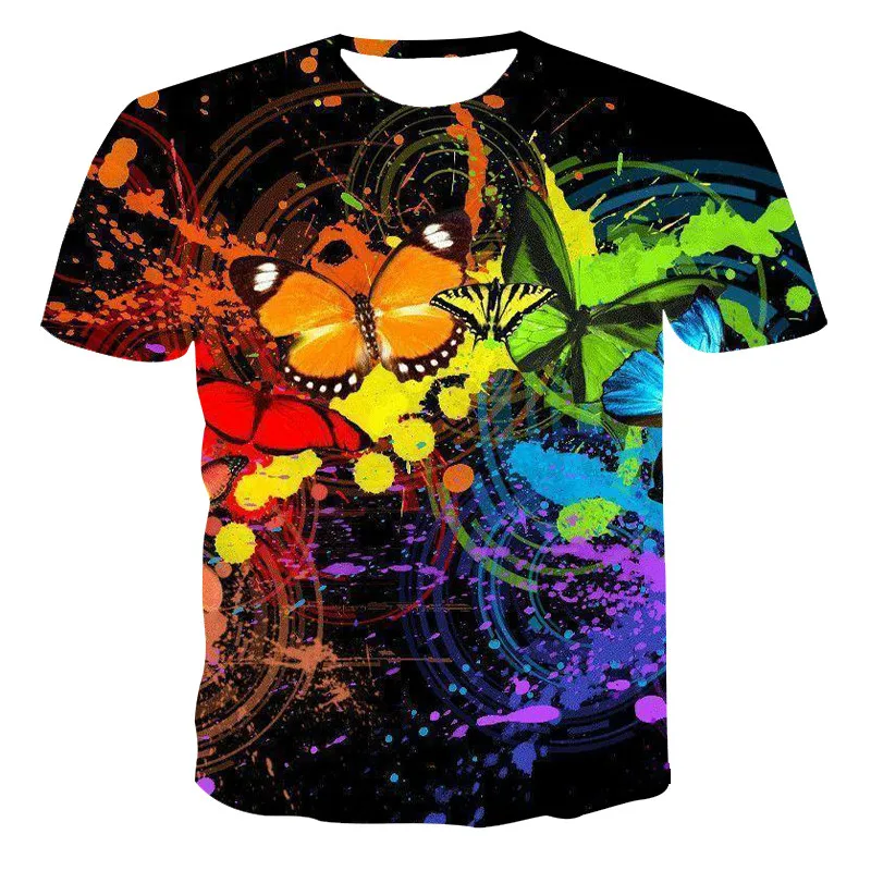 

2021 Hot Sale Summer 3D Fashion Comfortable T-shirt Men's Animal Print Short Sleeve Shirt