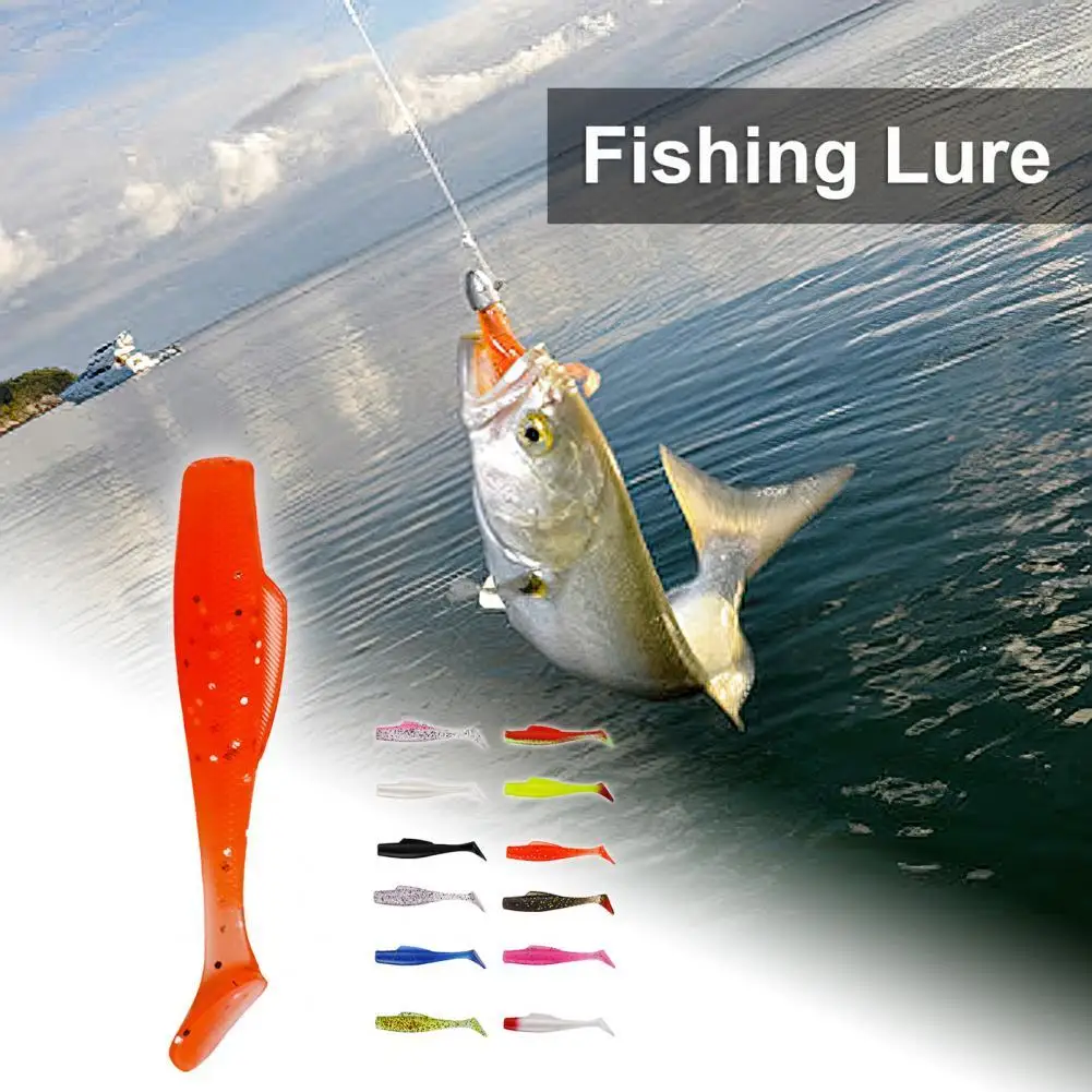 

50% Discounts Hot! 6Pcs 8.5cm 5g Fishing Lure Simulation Bionic TPR T-Tail Swimming Soft Bait for Bass