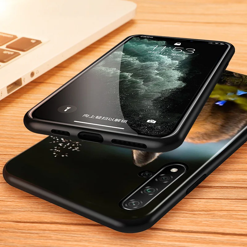 

Cute Snow Fox for Huawei Honor 30 20 10i 10 9C 9A 9S 9X 9N 9 8X 8A 8 7A 7C Pro Plus Lite Black Phone Case