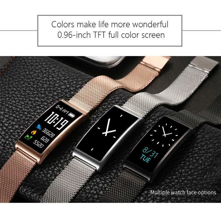 Стальной и кожаный ремешок Abay X3 Smart Watch Brace multi-спортивный режим тест сердечный