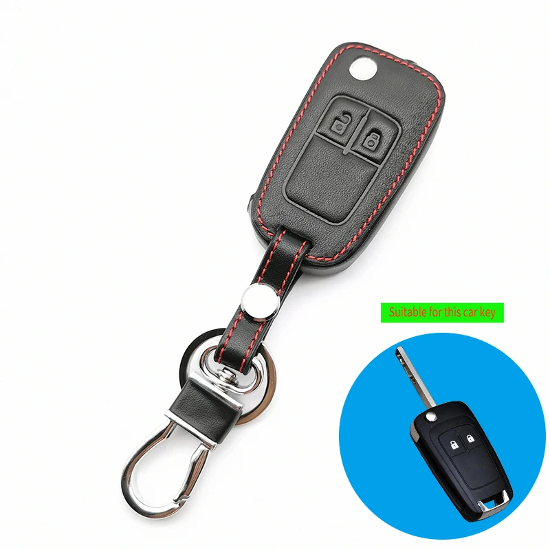 Кожаный чехол для ключей с 2 кнопками Chevrolet Cruz OPEL VAUXHALL MOKKA BUICK ENCORE защитный