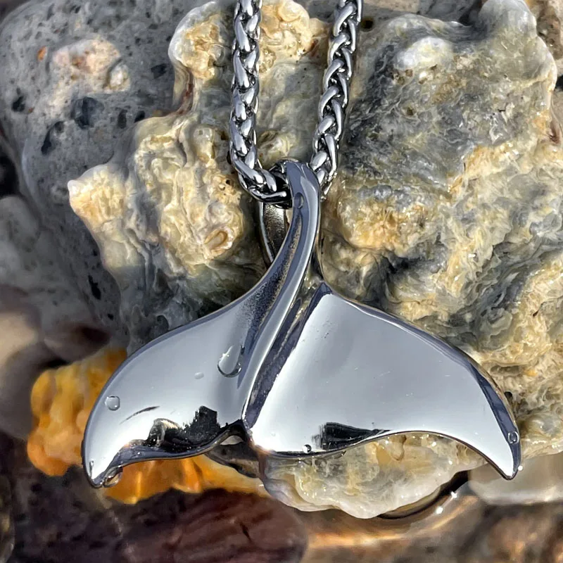 BEIER Stainless Steel Punk Style Dolphin sharkanimal Fish Pendant fashion Chain Necklace men/women Jewelry BP8-539 | Украшения и