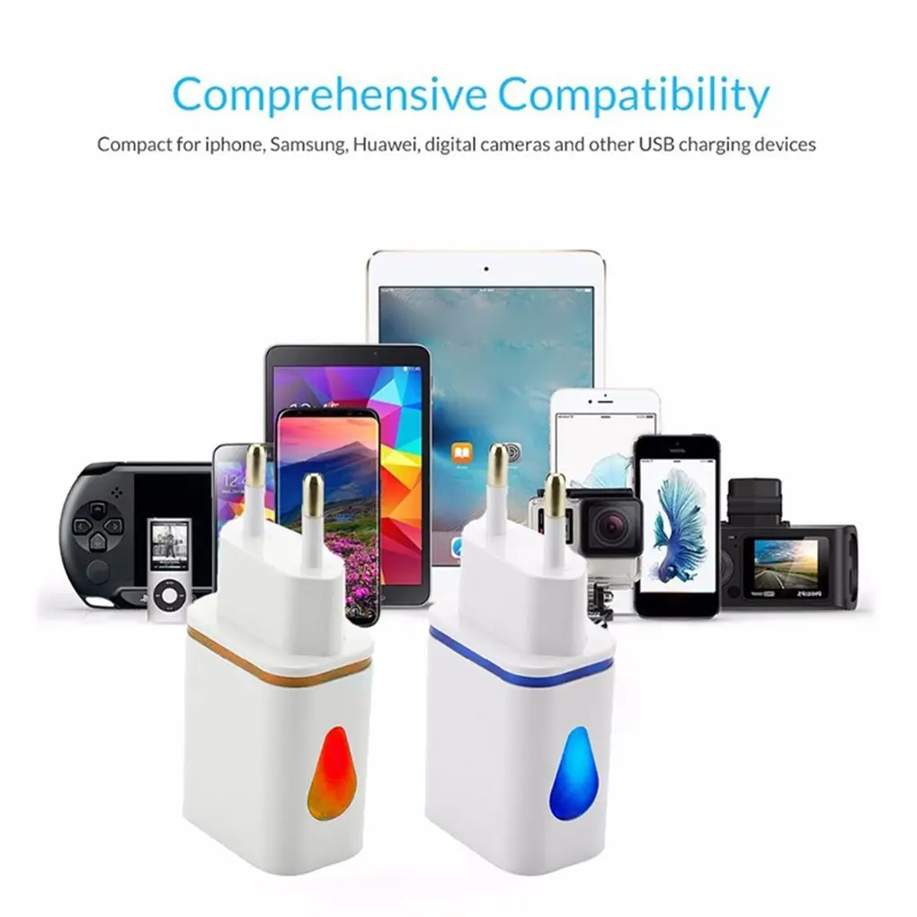 

USB Wall Charger Dual Port 2A Output Travel Plug Power Adapter Compatible Dual USB Charger For iPhone For Samsung For HTC