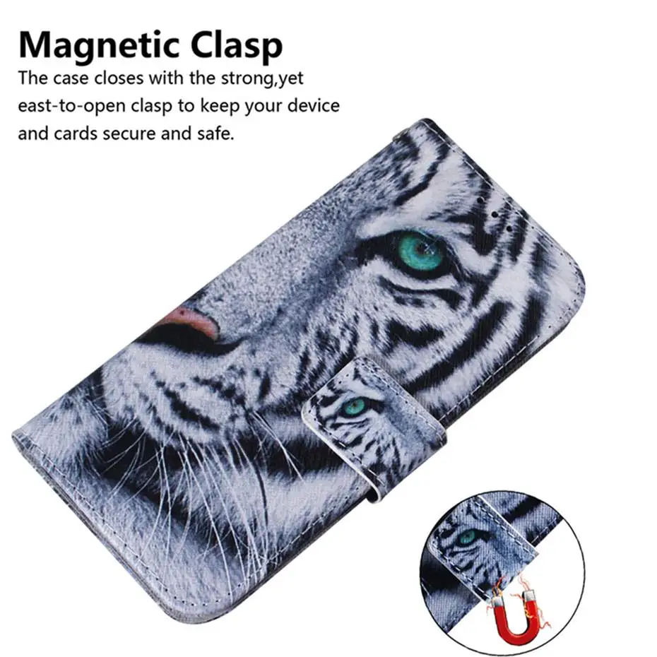 PU Leather Flip Case For Motorola Moto E6 G8 Plus Phone G6 Play One Macro Wallet Painted | Мобильные телефоны и
