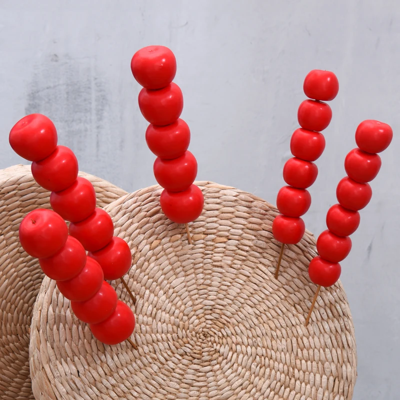 

Праздничные украшения, товары для вечеринки, искусственные фрукты, пластиковая пена, имитация Красного боярышника, модель реквизит 5 шт./лот