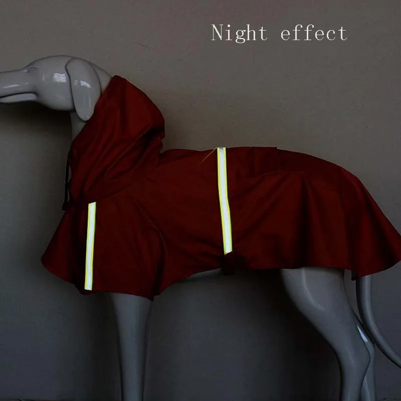 

pet supplies dog clothes big dog waterproof poncho pet reflective strip dog raincoat