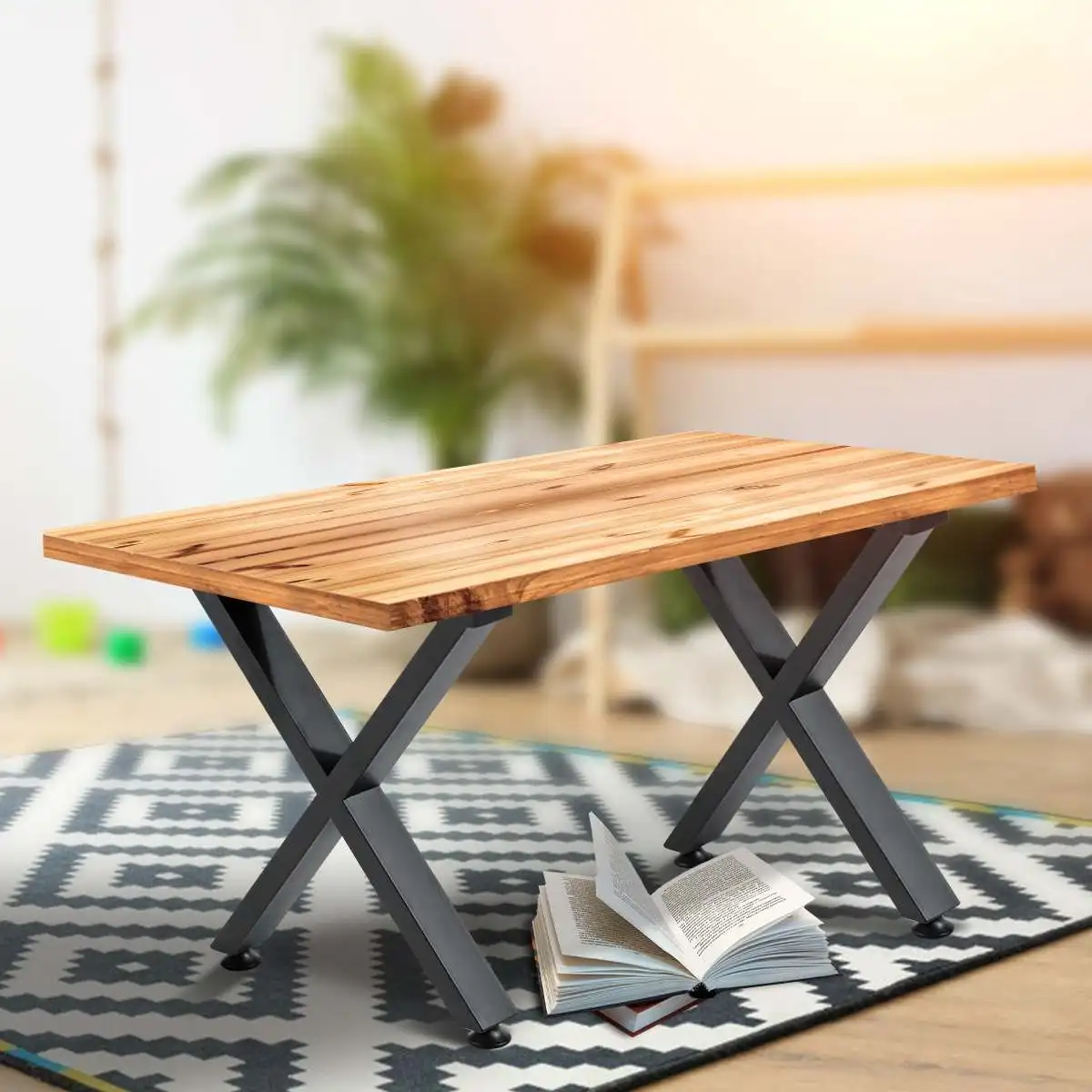

Industrial Steel Table Legs Black Metal Iron Table Desk Leg Table and Sofa Furniture Handcrafts With Non-slip Mat