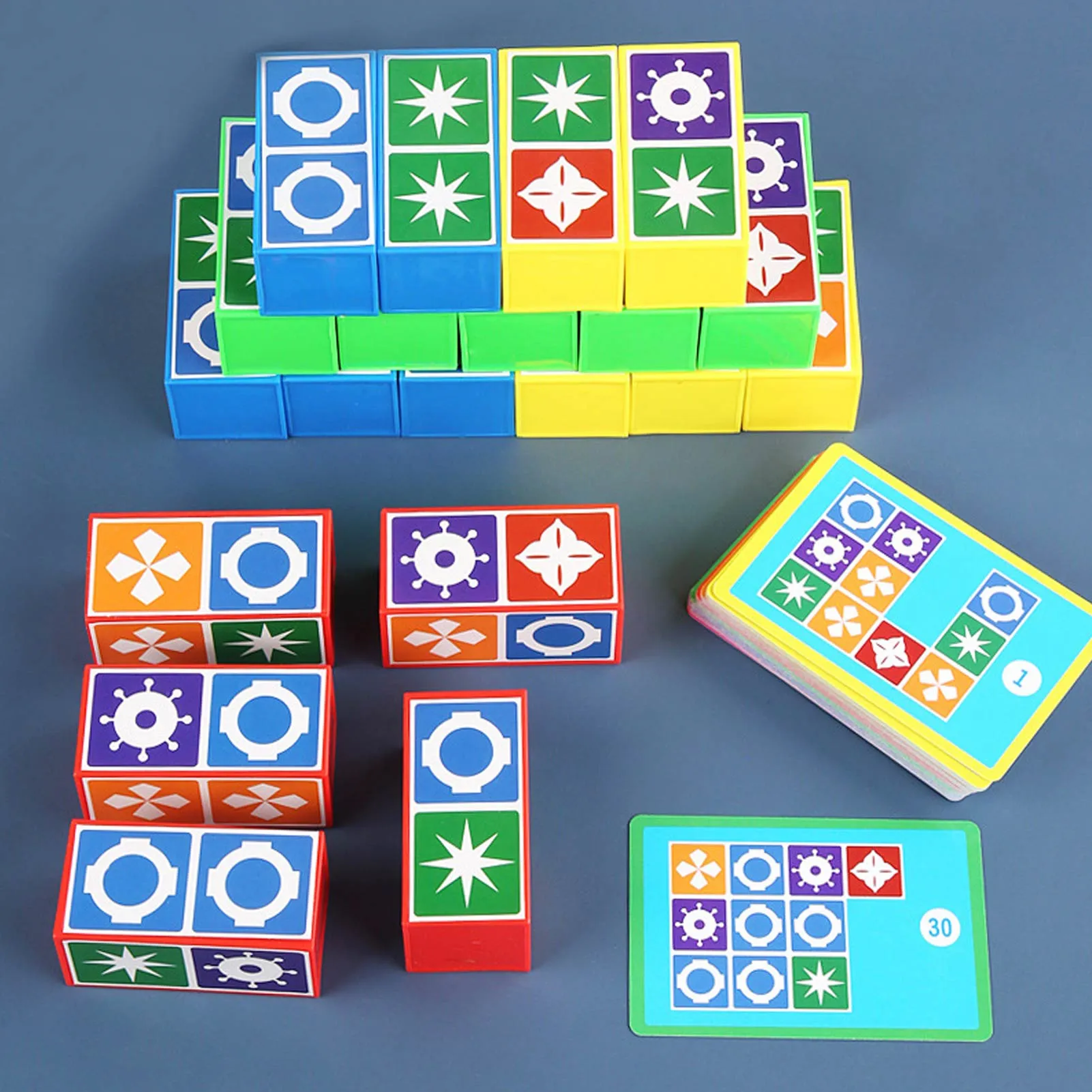 

Montessori Matching Toys Colorfull Early Education Matching Block Preschool Teaching Intelligence Match Toy for Children Gifts