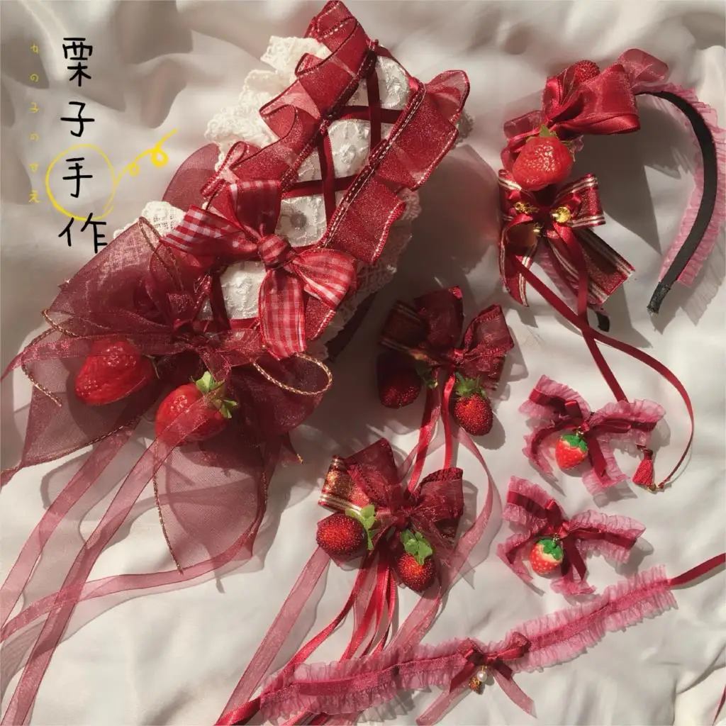 Original Lolita erdbeere marmelade haarnadel haar bands Japanischen weichen schwester Lolita tägliche wenig dinge