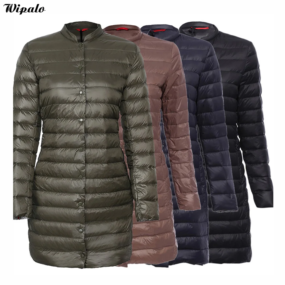 Wipalo пуховик женский новый бренд зимние теплые куртки Женская длинная светильник