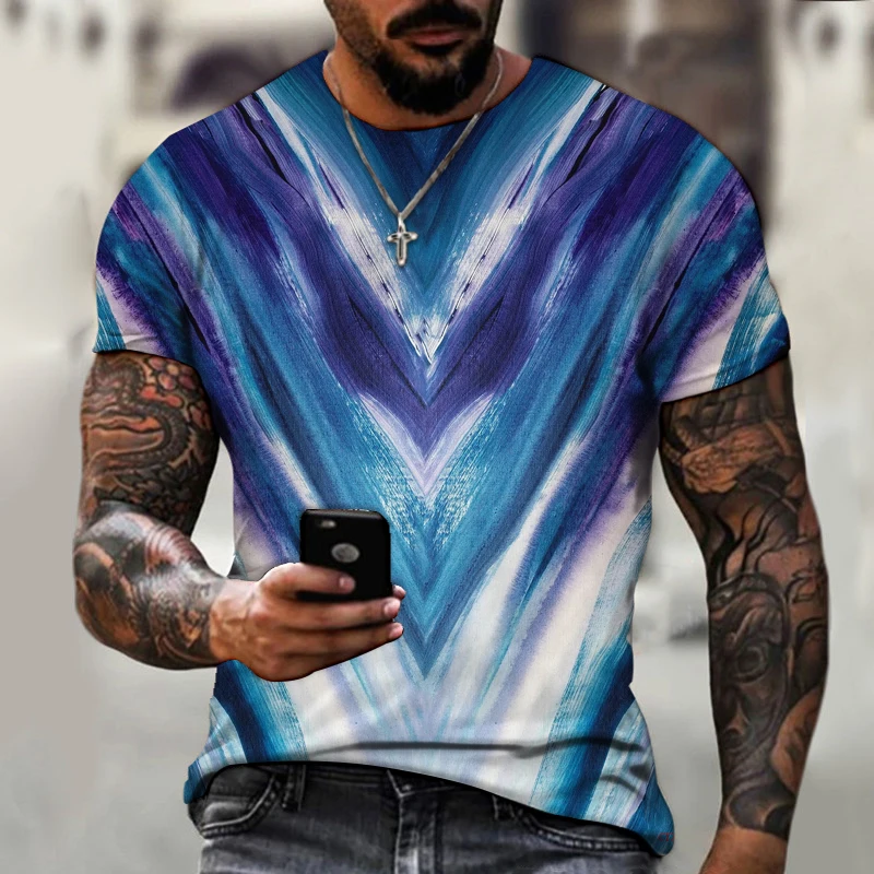 

World Cup Football Jersey Men's Summer Sports Fashion T-shirt Art Colorful 3D Printing Quick-drying Breathable