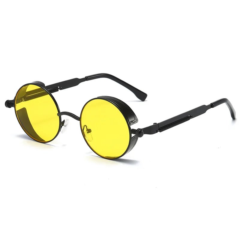 

Classic Gothic Steampunk Sunglasses Luxury Brand Designer High Quality Men Women Retro Round Metal Frame Sunglasses Personality