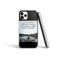 lake view and english proverbs design phone back cover case for iphone 11 mobile phone protection case cell phone shell