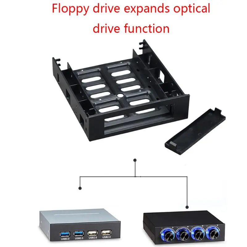 

5.25 Optical Drive Position to 3.5inch 2.5inch SSD Bracket Hard Drive Holder