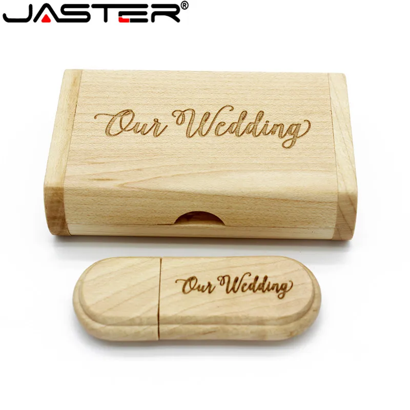 Флэш накопитель USB JASTER Maple с коробкой свадебный подарок (5 шт. бесплатным