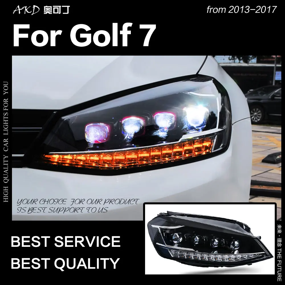 Стайлинг автомобиля для VW Golf 7 передняя фара 2013 2017 Golf7 все светодиодсветодиодный