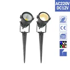 1 шт. 12 В 220 В Светодиодный прожектор светильник 3 Вт 5 Вт 7 Вт 9 Вт 12 Вт IP65 Светодиодный точечный светильник наружный светильник ing водонепроницаемый прожектор светильник