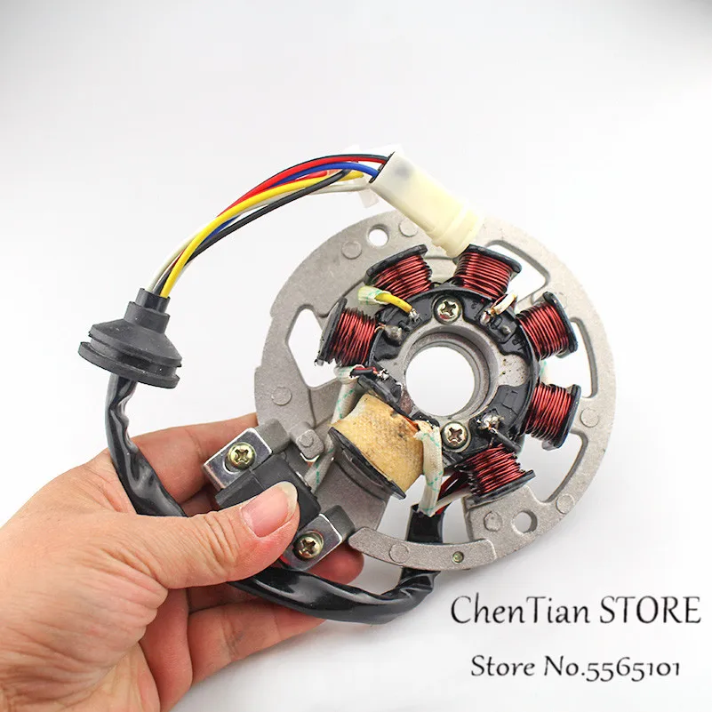 Магнитный статор переменного тока с 7 катушками и 6 проводами для скутера мопеда