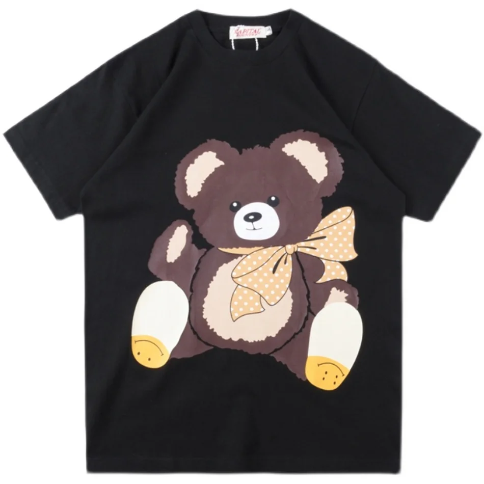

Little Bears KAPITAL T-shirt Men Women Best Quality Digital Printing Casual T Shirts clothing harajuku mens t shirts