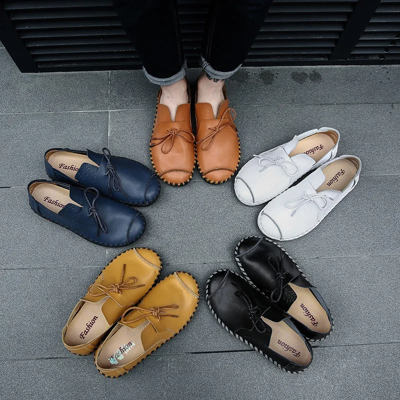 Мужские кожаные повседневные туфли водонепроницаемая рабочая обувь модные