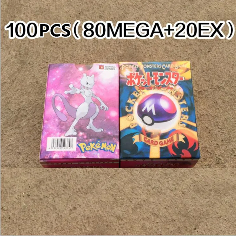 100PCS 80MEGA 20EX Все виды GX MEGA EX гигантский Блестящий Покемон карточная игра битва торговля карточная детская Покемон игрушки - Цвет: 100PCS 80MEGA 20EX