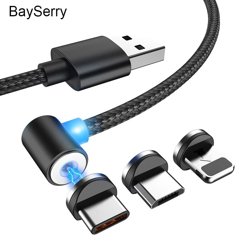 Магнитный кабель BaySerry Micro usb Type C для быстрой зарядки Type-C USB зарядный провод iphone