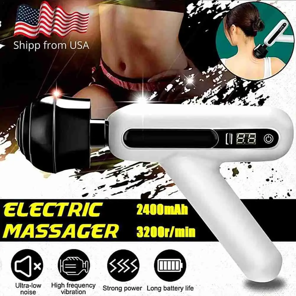 

Портативный Массажер-пистолет, электрический аппарат для фитнеса, расслабления мышц и шеи, зарядка через Usb