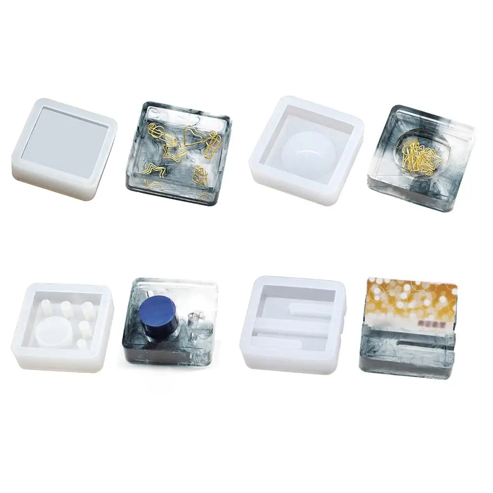 DIY Crystal Epoxy Mold Multi-function Pen Holder Storage Box Home Mobile Phone Silicone Handicrafts | Дом и сад