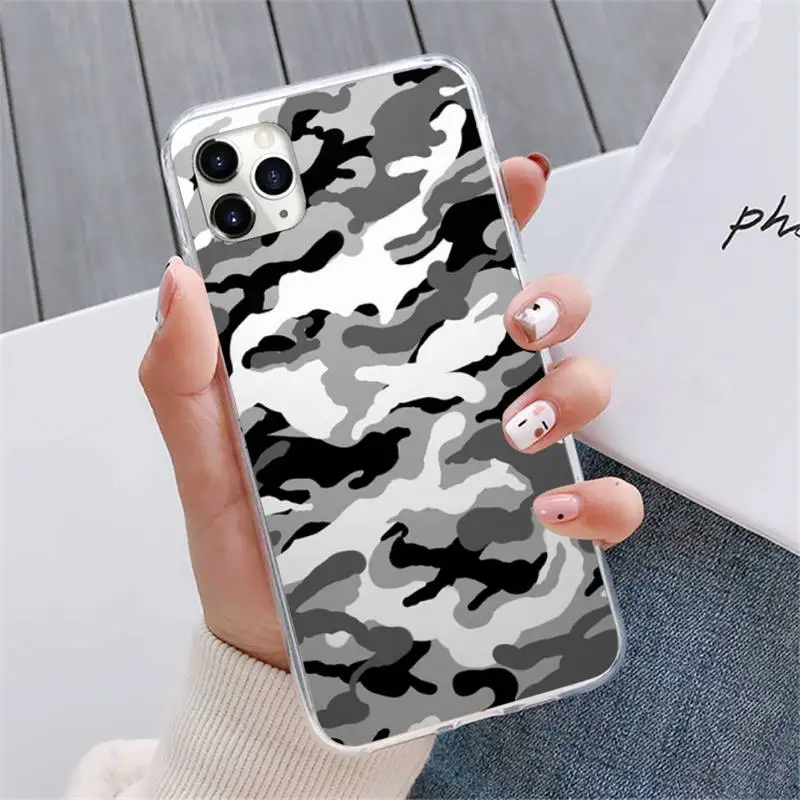 

Army Green Camouflage Phone Case For iphone 12 5 5s 5c se 6 6s 7 8 plus x xs xr 11 pro max mini