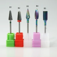 easy nail nail drill bits carbide milling cutters for manicure cuticle remover pedicure drill machine bit 332 rainbow bits