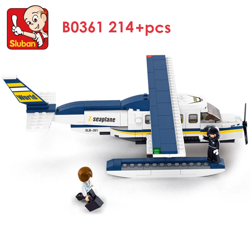 SLUBAN B0367 678 шт. международный аэропорт модель строительные блоки просвещать игрушки для детей со городская серия для мальчиков легоe - Цвет: B0361 opp bag