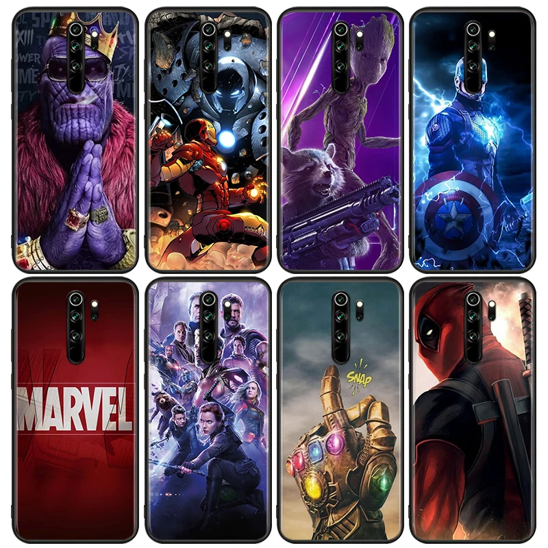 

Marvel Avengers For Xiaomi Redmi 9i 9T 9A 9C 9 8A 8 GO 7 7A S2 Y2 6 6A 5 5A 4X Prime Pro Plus Black Soft Phone Case