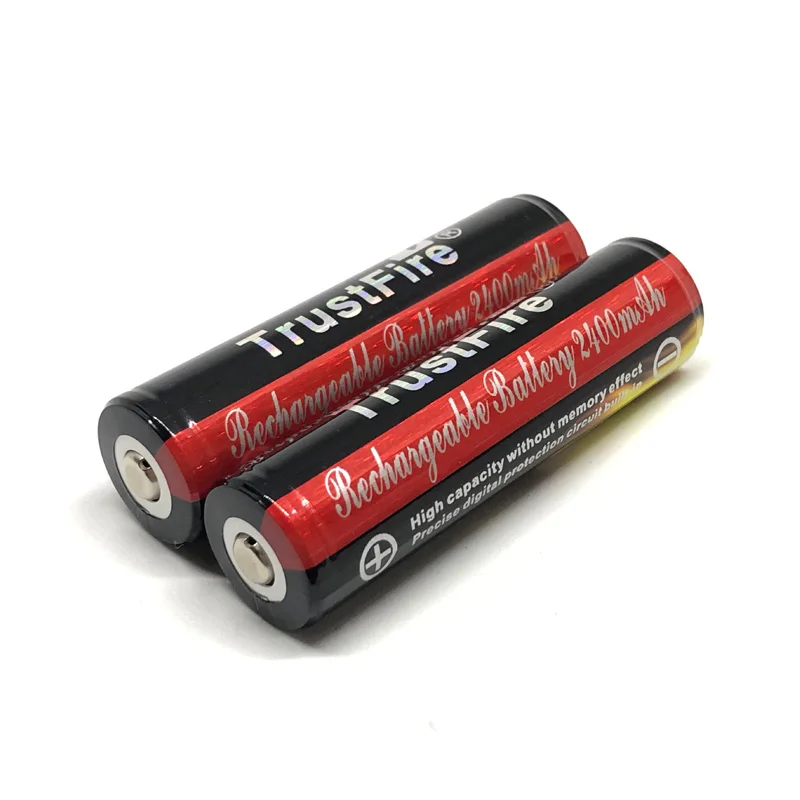 TrustFire Защищенный 18650 3 7 V 2400mAh перезаряжаемые литиевые батареи литий-ионный