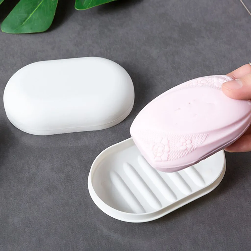 

Portable Plastic Bathroom Shower Soap Box Tray Dish Storage Holder Plate Home Travel Soap Protector Case Bathroom Accessories