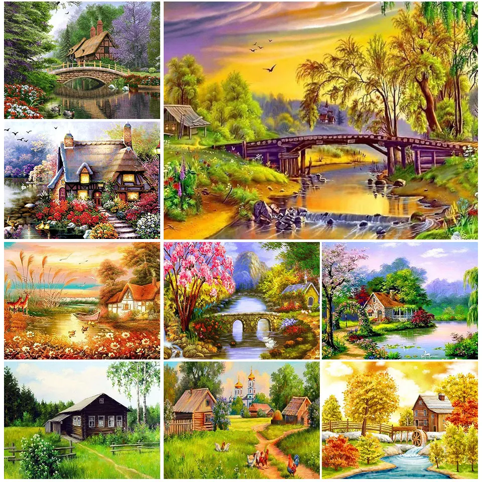 

Набор для алмазной вышивки «весенний пейзаж», 5D