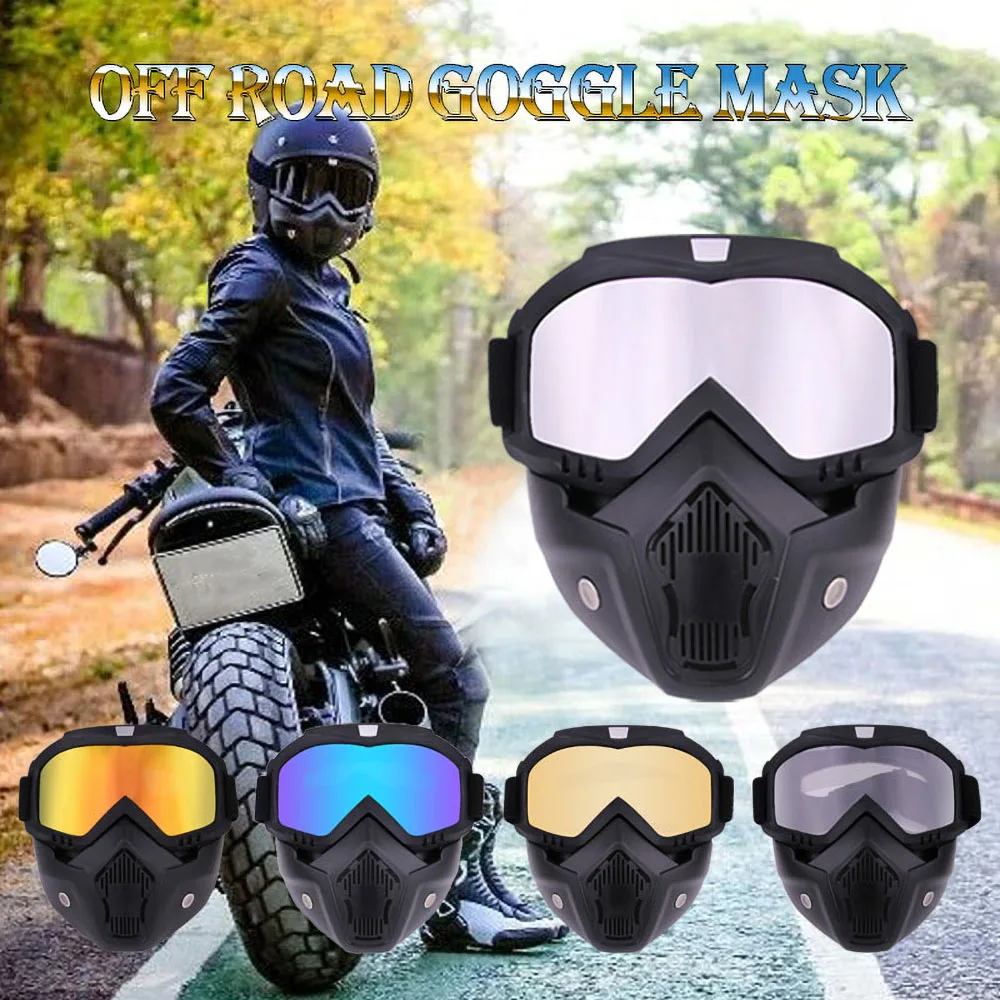 

Fashion Motorcycle Glasses Outdoor Sport Bike Cycling Motocross Off-Road Windproof Glasses Ski Goggles Full Face Cover Headwear
