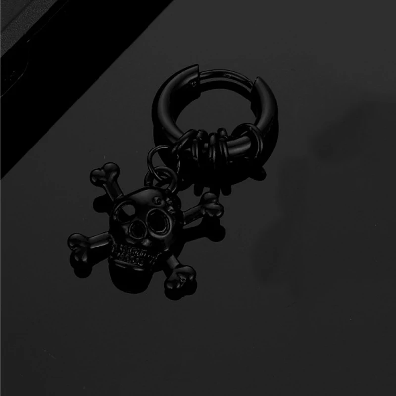 

YOUVI1PC Stainless Steel Painless Ear Clip Earrings For Men/Women Punk Black Non Piercing Fake Earrings Jewelry Gifts