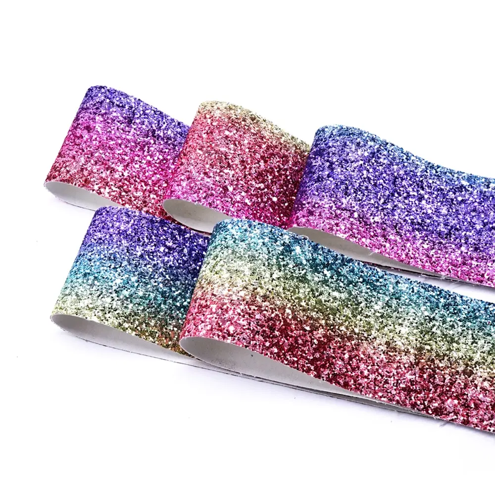 75mm Synthetic Leather Ribbon glitter ribbon 5 yard | Дом и сад