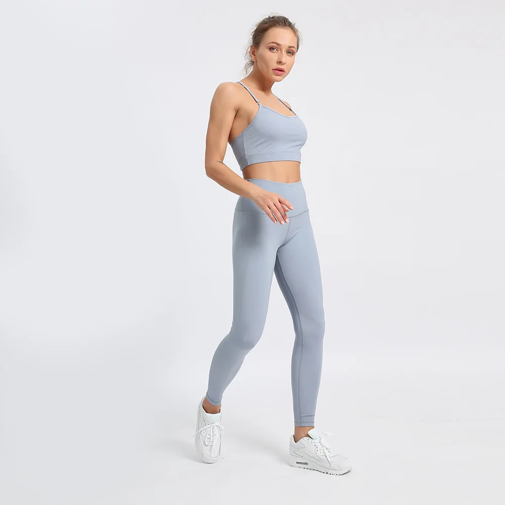 CretKoav Women Sling Sports Bra Back Cross Hollow Female Shockproof Running Quick-Drying Fitness Yoga Bra With Chest Pad