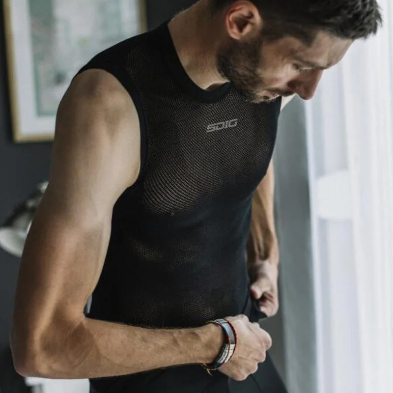 Вело-шорты сетчатые цикл базовый слой без рукавов велосипед дышащий Мужская deportes