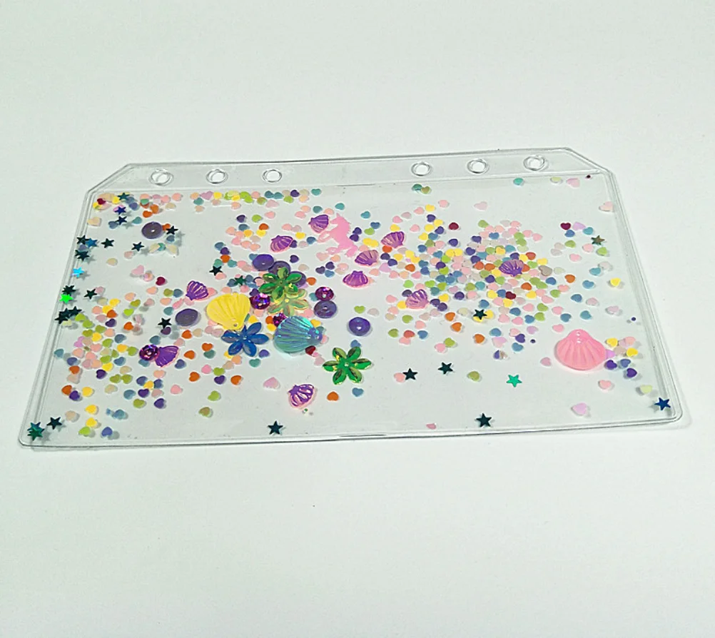 A6 ПВХ планировщик милый блесток вкладыш сумка для хранения дневник Binder 6