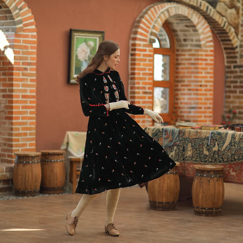 Оригинальный дизайн AIGYPTOS Весна-Осень женское винтажное элегантное тонкое черное