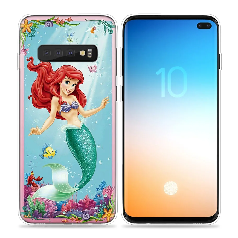 Чехол с русалочкой для samsung Galaxy Note 10 S10 5G S10e S8 S9 S7 8 9 J4 J6 Plus силиконовый чехол для телефона Schale