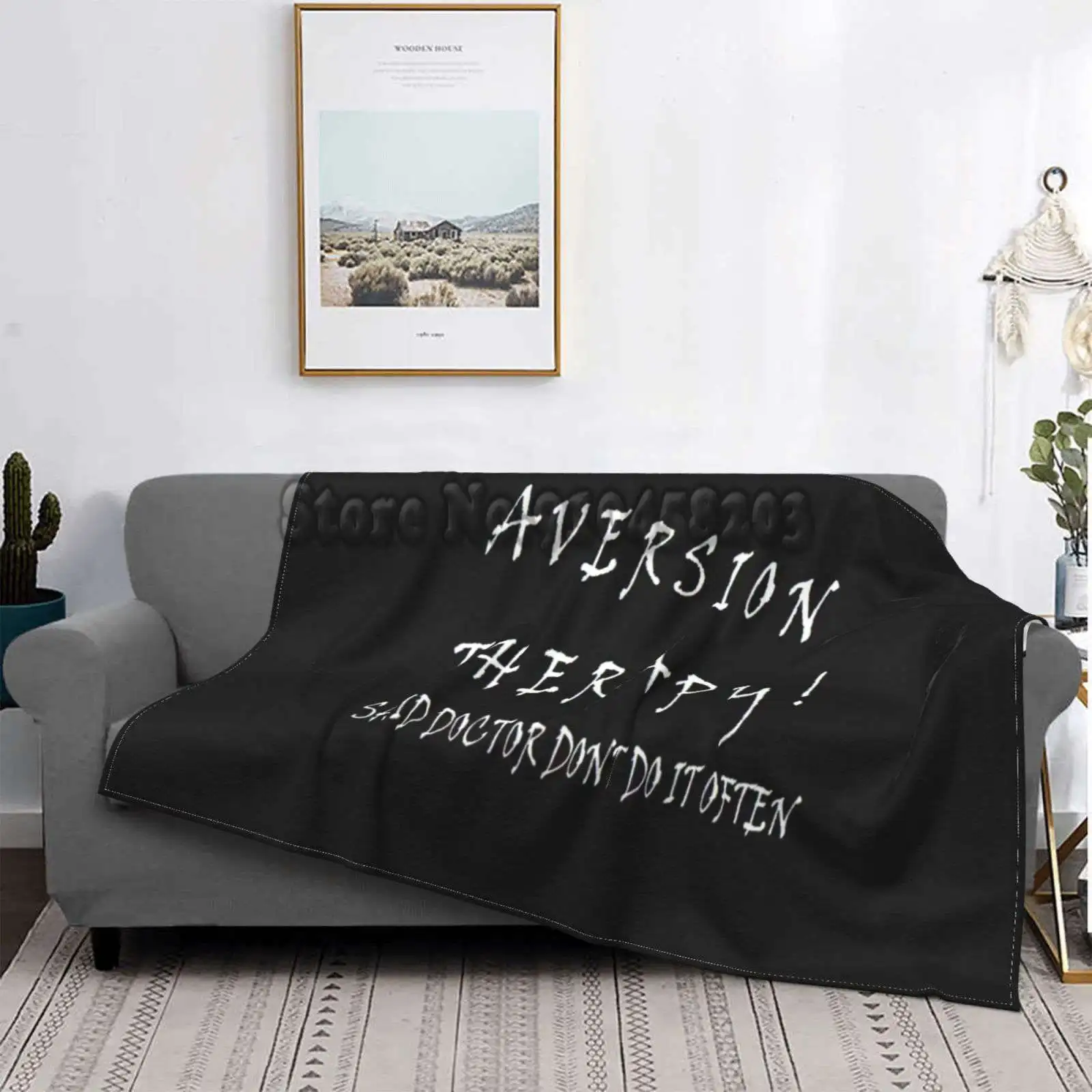 Одеяло для дивана от Aversion с принтом теплое фланелевое одеяло терапия странная