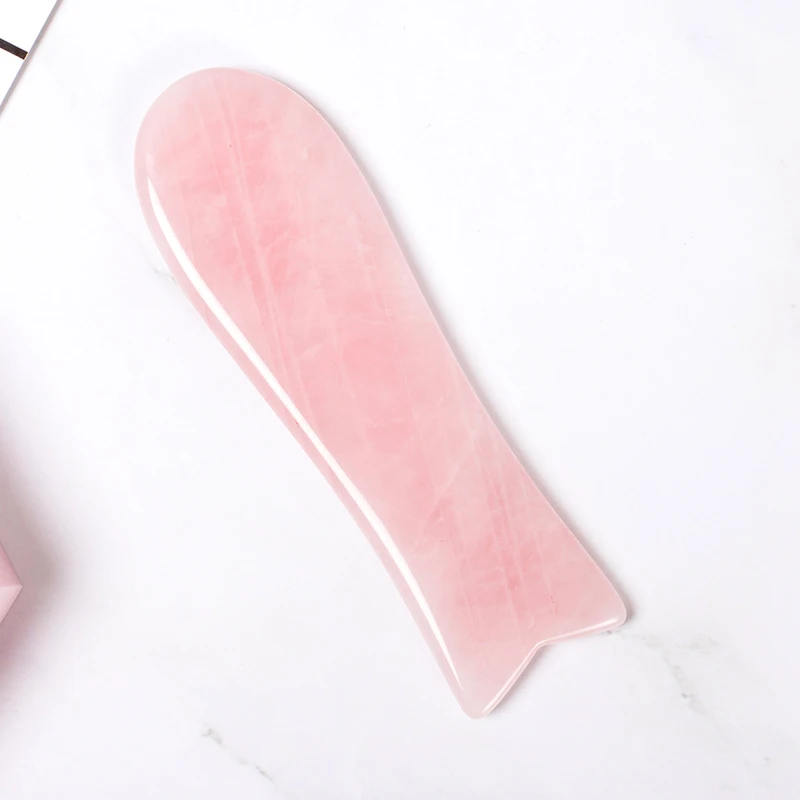 

Инструмент для ухода за кожей гуаша из розового кварца