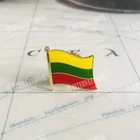 Булавки на лацкан с изображением Литвы в виде национального флага, эпоксидная смола Металлический Эмалированный значок, сувенирная брошь для костюма