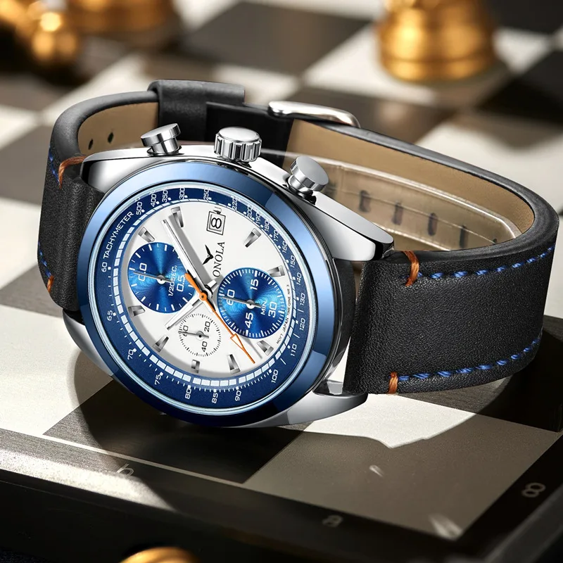 Часы наручные fashoin мужские с кожаным ремешком брендовые Роскошные повседневные